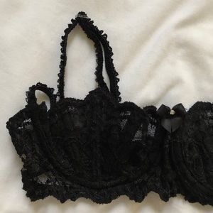 Black Demi Cup Lingerie Bra